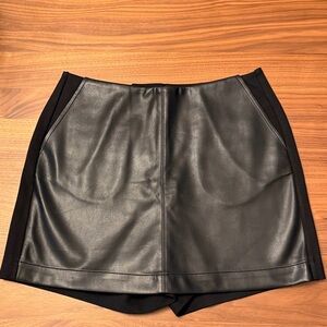 Black Faux Leather Mini Skirt